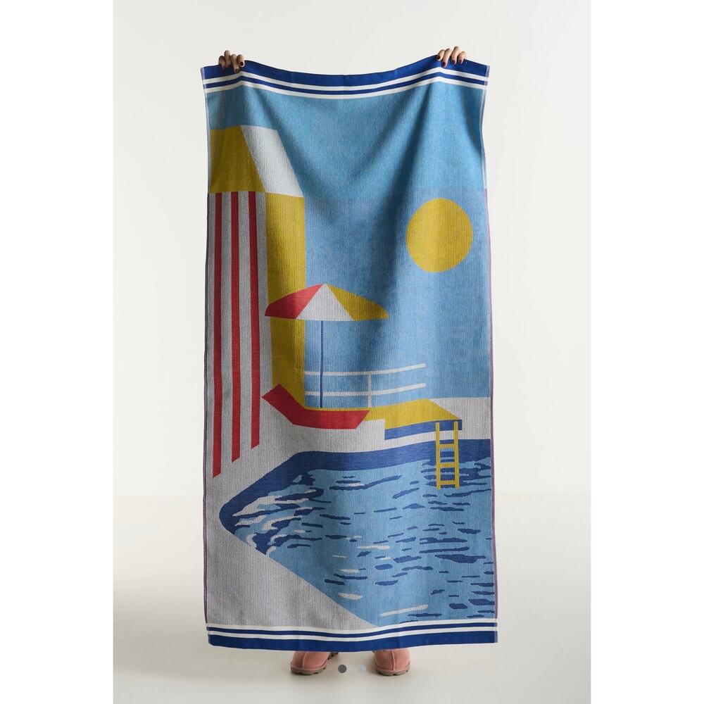Anthropologie Celandine Printed Beach Towel